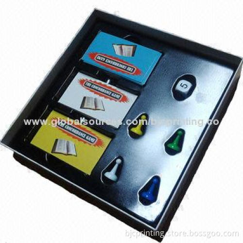 Board game printing service, gloss and matte lamination finish